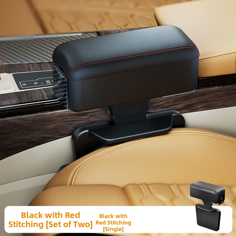 Odinė automobilio rankenos dėžutė su puodelio laikikliu ir tarpo saugykla, pakilimo pagalvė — Prekės ženklas Shankedao