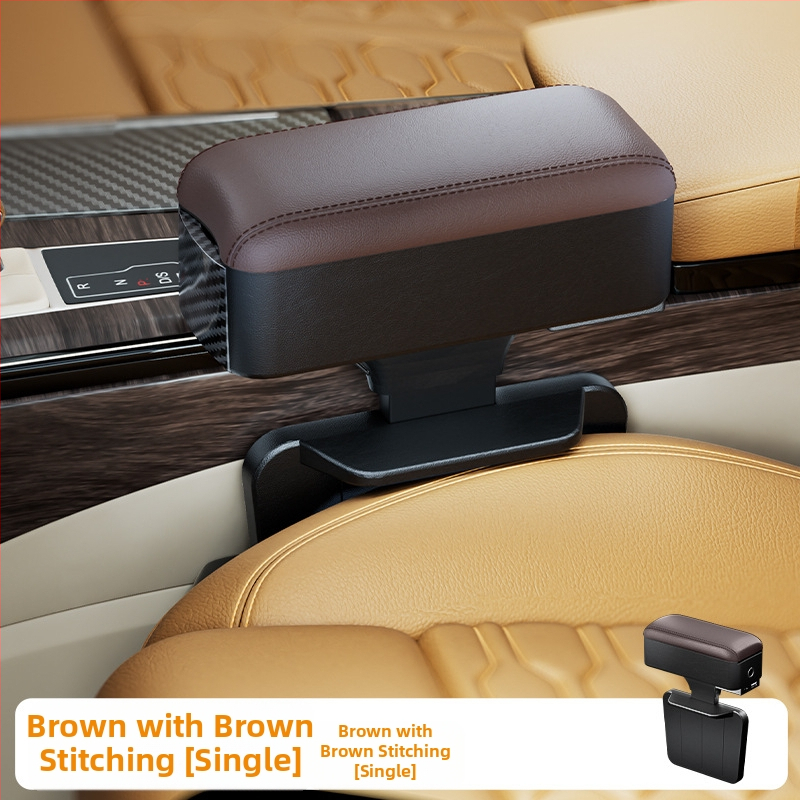 Odinė automobilio rankenos dėžutė su puodelio laikikliu ir tarpo saugykla, pakilimo pagalvė — Prekės ženklas Shankedao