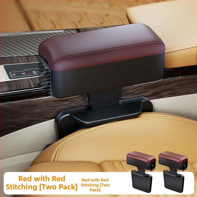 Odinė automobilio rankenos dėžutė su puodelio laikikliu ir tarpo saugykla, pakilimo pagalvė — Prekės ženklas Shankedao