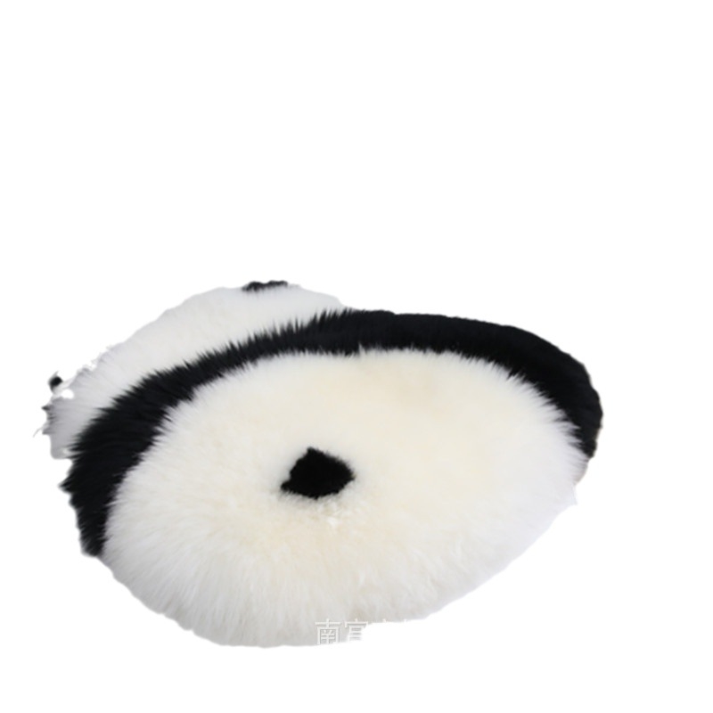 Panda vankúš s karikatúrnym vzorom, vlnený povrch, PP bavlna výplň