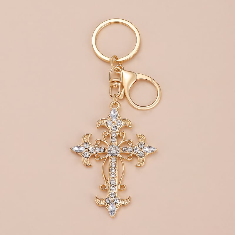 Jauns minimālistisks Eiropas un Amerikas stila krustveida atslēgu piekariņš, personalizēts radošs rotājums, moderns somas atslēgu piekariņa rotājums.