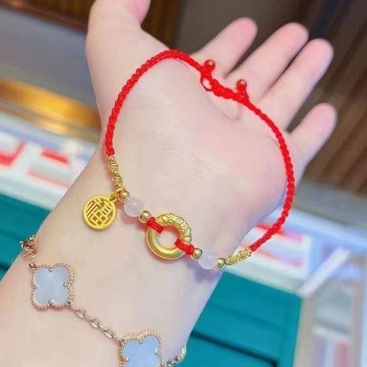 Náramok na členok s transfernými korálkami, pletená čipka, geometrický tvar, štýl Japonska a Južnej Kórey