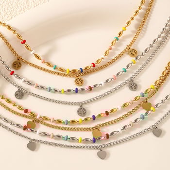 Anklet Missy — Etnički stil, titan čelik, proljeće 2025