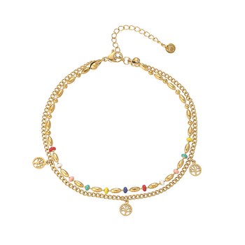 Anklet Missy — Etnički stil, titan čelik, proljeće 2025