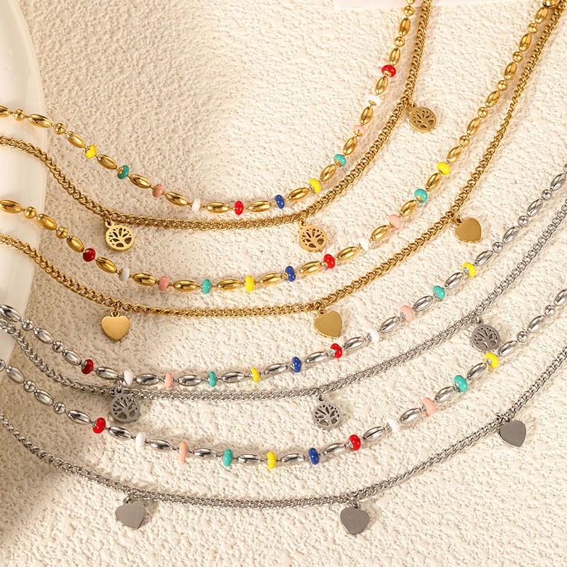 Anklet Missy — Etnički stil, titan čelik, proljeće 2025