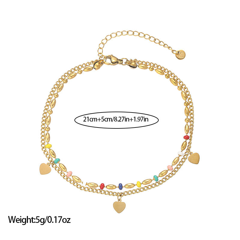 Anklet Missy — Etnički stil, titan čelik, proljeće 2025