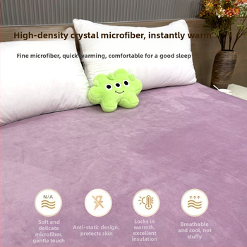 Navlaka za madrac s elastičnim rubom, jednobojni uzorak, poliester, reaktivno bojanje, zima, prilagodljivo