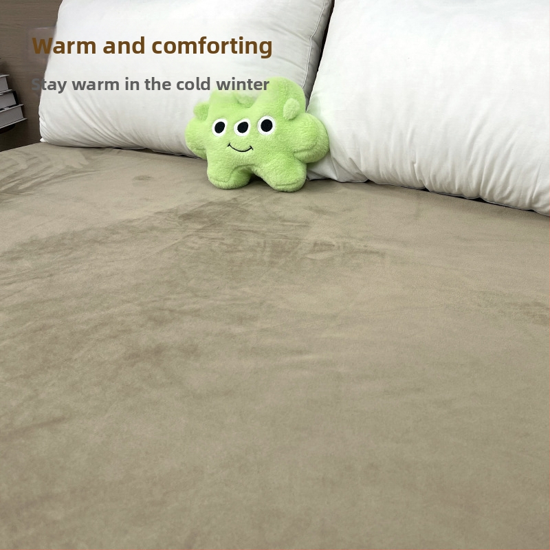 Navlaka za madrac s elastičnim rubom, jednobojni uzorak, poliester, reaktivno bojanje, zima, prilagodljivo