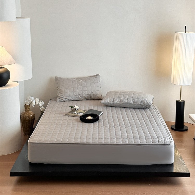 MSY 100% pamuk kvilti prekrivač za krevet, reaktivno bojenje, uzorak pruga/monofoni/geometrijski, 60 niti, težina 2,0–2,5 kg