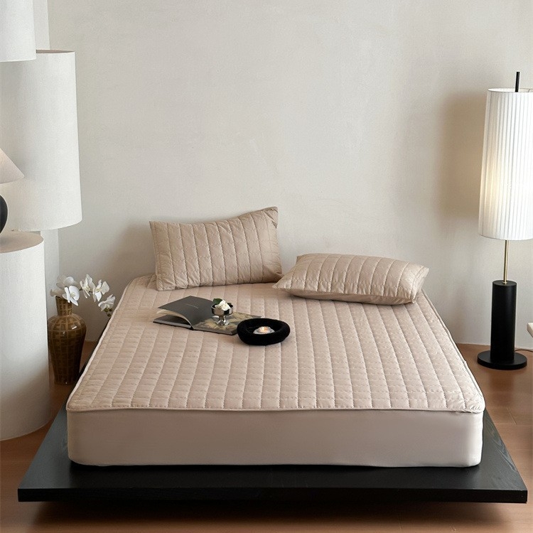 MSY 100% pamuk kvilti prekrivač za krevet, reaktivno bojenje, uzorak pruga/monofoni/geometrijski, 60 niti, težina 2,0–2,5 kg