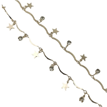 Lánc pentagonális csillag köves medállal — kézi munka, réz, elektroplakálás, DIY ékszer alapanyag