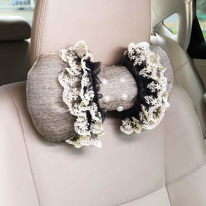 Σετ εσωτερικού αυτοκινήτου από δαντέλα: μαξιλαράκι για υποβραχιόνιο, κάλυμμα διαχωριστή καθίσματος και κάλυμμα ζώνης ώμου