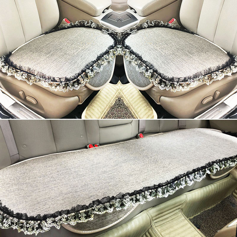 Σετ εσωτερικού αυτοκινήτου από δαντέλα: μαξιλαράκι για υποβραχιόνιο, κάλυμμα διαχωριστή καθίσματος και κάλυμμα ζώνης ώμου