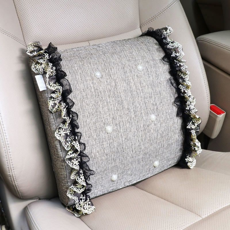 Δαντελωτό σετ εσωτερικού αυτοκινήτου: κάλυμμα λεβιέ ταχυτήτων, μαξιλαράκι βραχίονα και προστατευτικό ώμου ζώνης