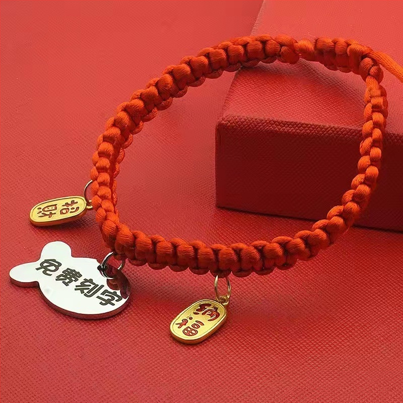 Gravirana ogrlica za kućne ljubimce s ID oznakom, nehrđajući čelik, univerzalna prilagodba, crtani stil