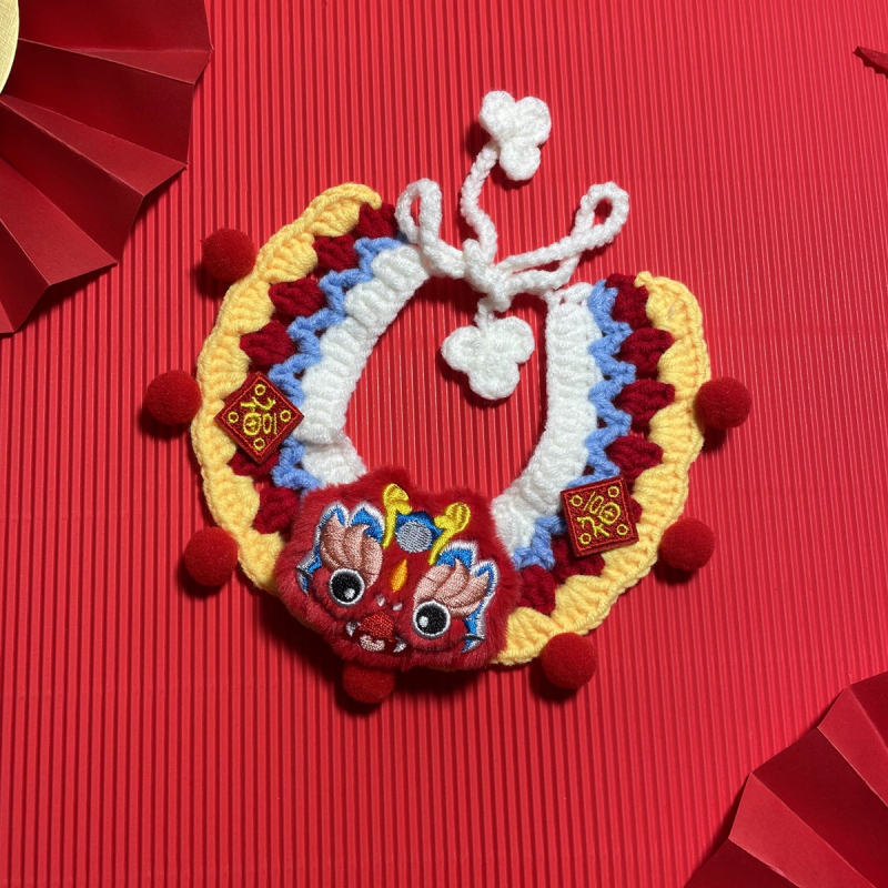 Aksesoár pre domáce zvieratá: šál-bib s písmenkovým vzorom, polyester, štýl Prince Wind (svadby, narodeniny, Deň Zamilovaných, festivaly)