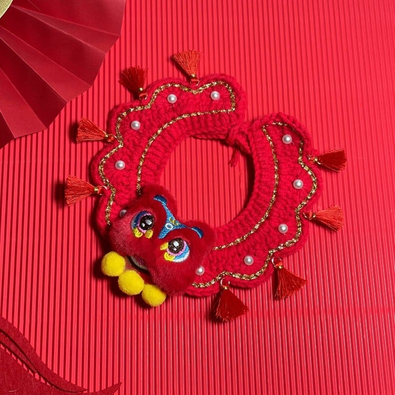 Šal-bib za kućne ljubimce — mačke i psi, poliester, uzorak s slovima, brend Also Pet and Happy, stil princeza-vjetar, za sve godišnja doba, pogodno za vjenčanja, rođendane, Dan zaljubljenih, Proljetni festival, Tanabata festival