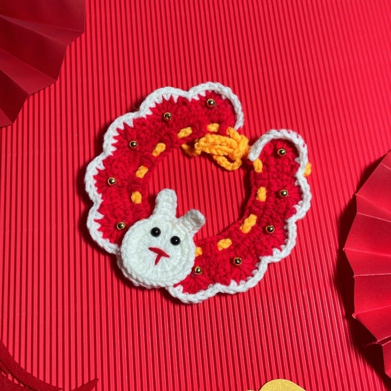 Šal-bib za kućne ljubimce — mačke i psi, poliester, uzorak s slovima, brend Also Pet and Happy, stil princeza-vjetar, za sve godišnja doba, pogodno za vjenčanja, rođendane, Dan zaljubljenih, Proljetni festival, Tanabata festival