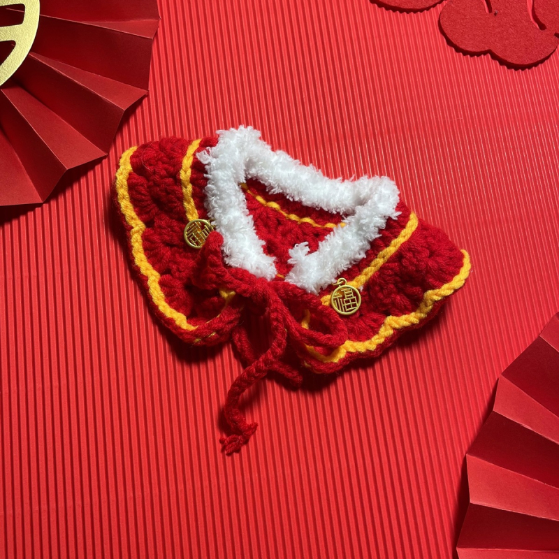 Šal-bib za kućne ljubimce s uzorkom slova, poliester, stil Princess Wind, pogodno za vjenčanja, rođendane i Valentinovo