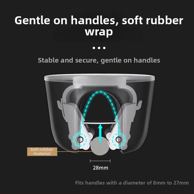 Sienas mop turētājs bez urbšanas – piemērots vannas istabai un studentu dzīvesvietām, ABS, svars 80 g, elektroplatinga pārklājums, gaišs luksusa stils