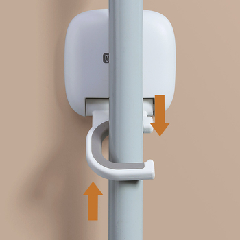 Sienas mop turētājs bez urbšanas (ABS, 0,5 kg, pulēta virsma, mūsdienīgs stils)