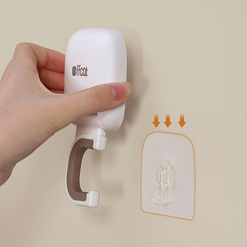 Sienas mop turētājs bez urbšanas (ABS, 0,5 kg, pulēta virsma, mūsdienīgs stils)