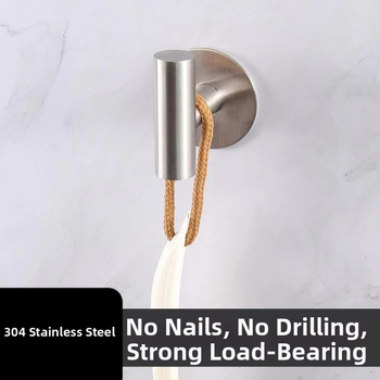 Kuka od nehrđajućeg čelika za zid u kupaonici, bez bušenja, bez vijaka, moderan i jednostavan stil, težina 45 g