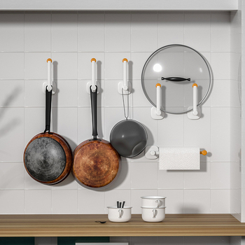 Cuier de perete cu bandă adezivă, stil japonez, din plastic, 0–1 kg, 1 piesă.