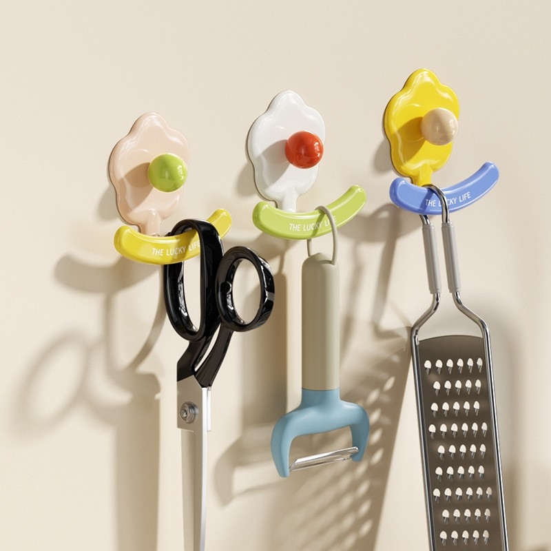 Līmes āķis virtuves un vannas istabai – ABS materiāls, 3 kg slodze, vienslāņa dizains