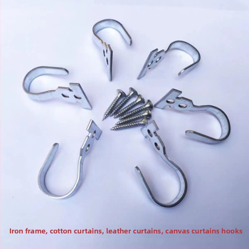 Smagnīgi galvanizēti dzelzs āķi durvju aizkariem; piemēroti koka karkasa durvīm un alumīnija sakausējuma logiem; izturīgi sienas āķi apģērbiem un somām