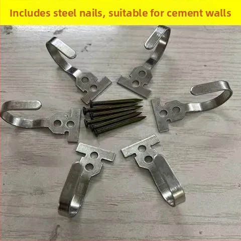 Smagnīgi galvanizēti dzelzs āķi durvju aizkariem; piemēroti koka karkasa durvīm un alumīnija sakausējuma logiem; izturīgi sienas āķi apģērbiem un somām