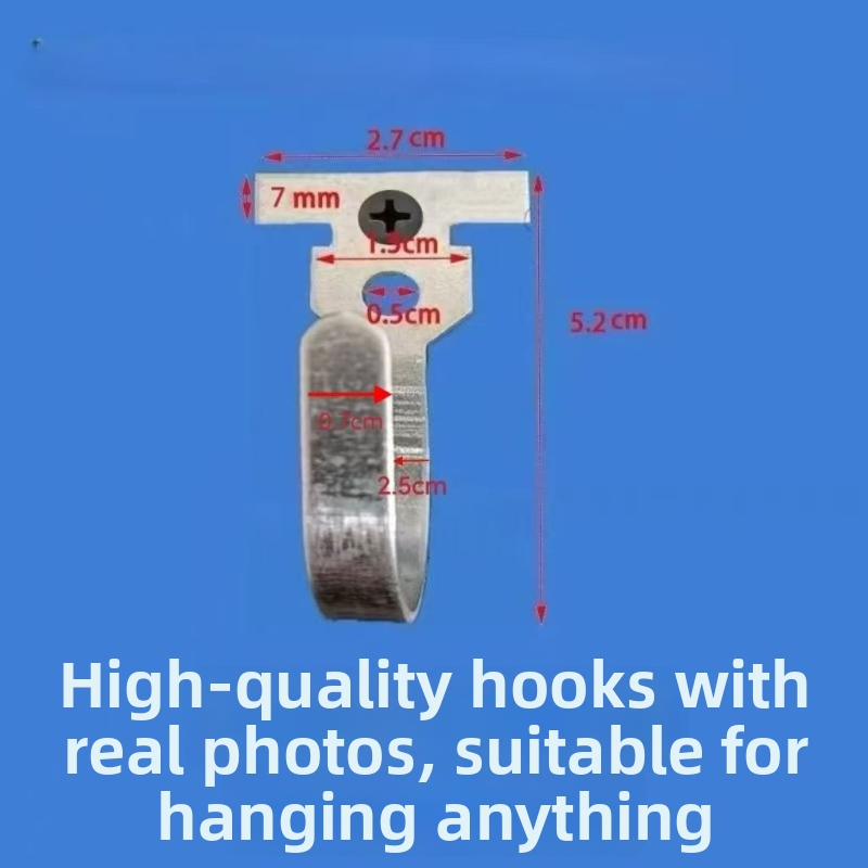 Smagnīgi galvanizēti dzelzs āķi durvju aizkariem; piemēroti koka karkasa durvīm un alumīnija sakausējuma logiem; izturīgi sienas āķi apģērbiem un somām