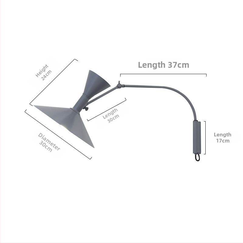 Sieninė lempa – LED šviesa, geležies gaubtas ir korpusas, 220V, CE sertifikuota