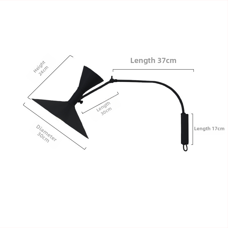 Sieninė lempa – LED šviesa, geležies gaubtas ir korpusas, 220V, CE sertifikuota