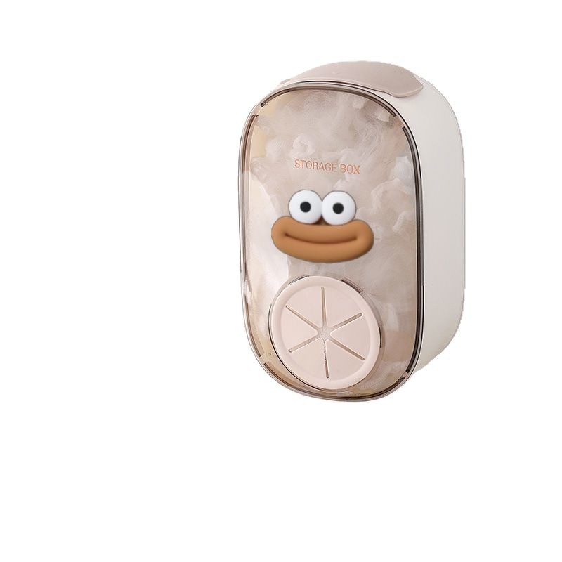 Stenā piestiprināama plastmasas foliju uzglabāšanas kastīte virtuvē — bez urbuma, karikatūras raksts, uzglabāšana