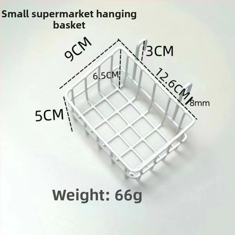Pakārts režģa grozs no kalta tērauda uz plauktiem un uzglabāšanai