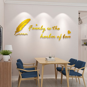 Autocolant de perete 3D din acril pentru living și restaurant — decor decorativ, mai mult de 5 bucăți, stil tridimensional