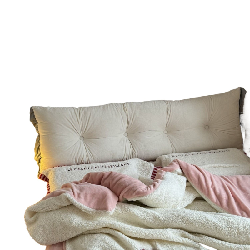 Ágy melletti támlás párna, tatami stílus, kristály velúr, INS stílus, egyszínű mintázat, hálószoba