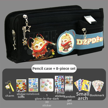 Monkey King drobės pieštukų dėklas mergaitėms, vaikiškas stilius