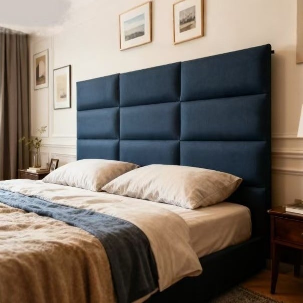 Ágy melletti rés kitöltő hosszú szalag, önadhéziós falpanel, testreszabható (Anyag: szövet · Stílus: modern minimalistikus · Mintázat: egységes)