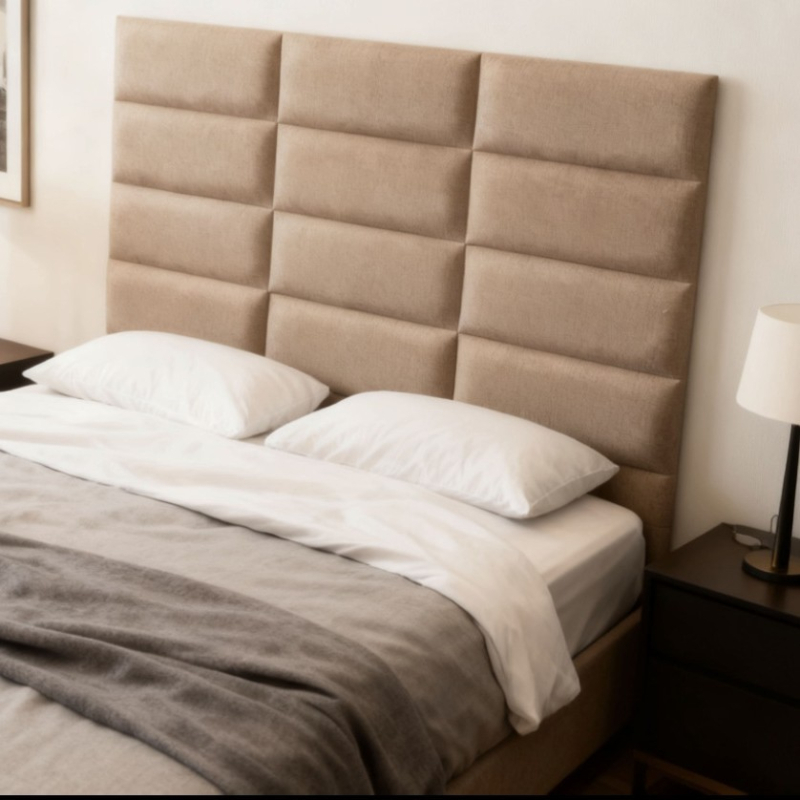 Ágy melletti rés kitöltő hosszú szalag, önadhéziós falpanel, testreszabható (Anyag: szövet · Stílus: modern minimalistikus · Mintázat: egységes)