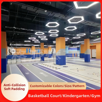 Mīkstā sienas aizsardzība sporta zālēm — PVC materiāls, vienkāršs un mūsdienīgs stils, pielāgojama, zīmols Plaid