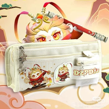 Θήκη μmolυβιών Monkey King από καμβά – Μεγάλης χωρητικότητας για μαθητές δημοτικού και γυμνασίου