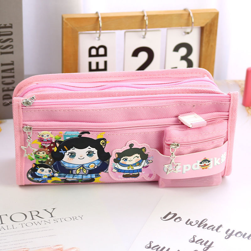 Θήκη μmolυβιών Monkey King από καμβά – Μεγάλης χωρητικότητας για μαθητές δημοτικού και γυμνασίου