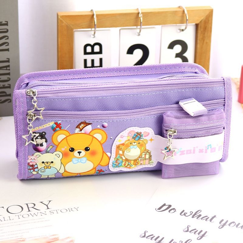 Θήκη μmolυβιών Monkey King από καμβά – Μεγάλης χωρητικότητας για μαθητές δημοτικού και γυμνασίου