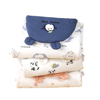 Sac de dormit pentru nou-născuți cu quilt anti-kick integrat, 95% bumbac, 0,55–1,0 kg, design desene animate