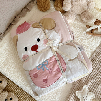 Карикатурно детско анти-кик одеяло, чист памук, 1,6–2 кг, пълнеж от влакна, стил карикатура