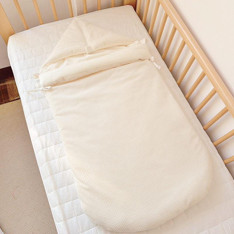 Velúrov cocoon dječji spavaći vrećica, punjenje od svile-pamuka i flis podstava, sve sezone za bebe i malu djecu (1–3 godine)