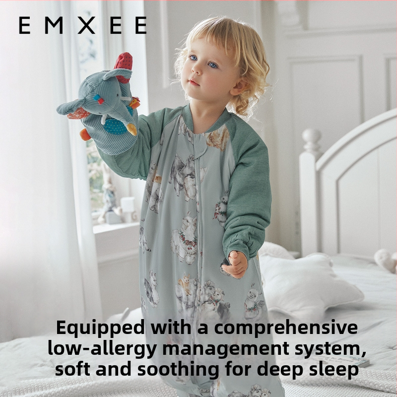 Beebide magamiskott jagatud jalgadega, kogu aasta vältel, 100% puuvillane kangas, Space Cotton täidis, bränd Little andan.