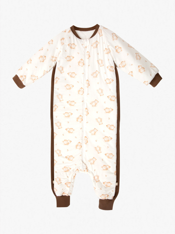 Dječja spavaća vreća s dizajnom podijeljenih nogu, Space Cotton punilo, vanjski materijal od vlakana bambusa i poliesterska podstava